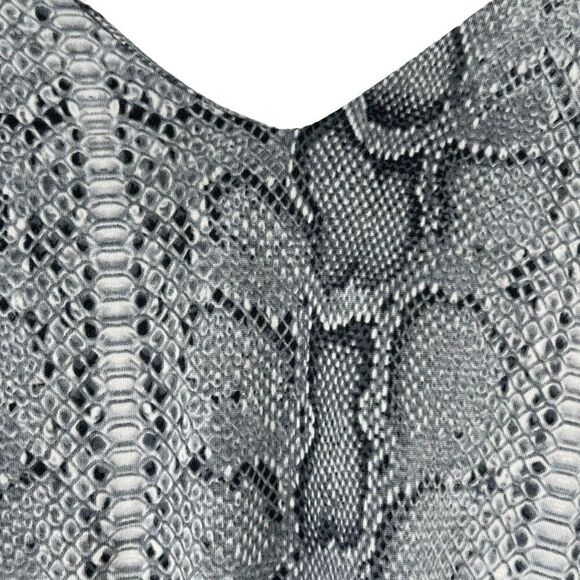 Python Body Suit Gray Womens Size XS Gaze Top V Neck Stretch Spaghetti Strap - Picture 4 of 8